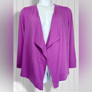 Women's Purple Open Front Cardigan